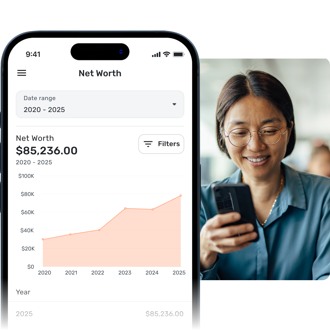 2x Accordion-Watch your net worth grow